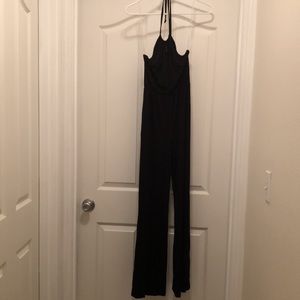 Velvet Torch Black Knit Jumpsuit Size XS
